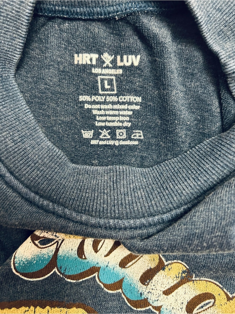 HRT & LUV Los Angeles Vintage inspired “Get Rowdy” Sweatshirt - Like New - Picture 3 of 9